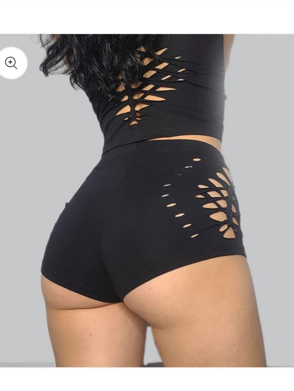 Sunshine Spinwear Shorts Black Woven Fire Spinning Cotton Large Boho Whimsigoth